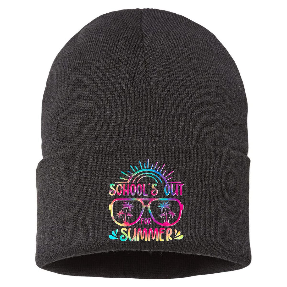 School's Out For Summer Tie Dye Sustainable Knit Beanie