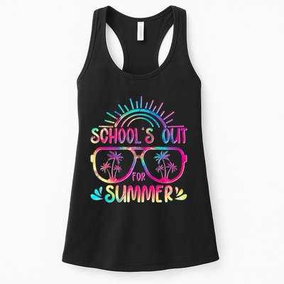 School's Out For Summer Tie Dye Womens Tank Top