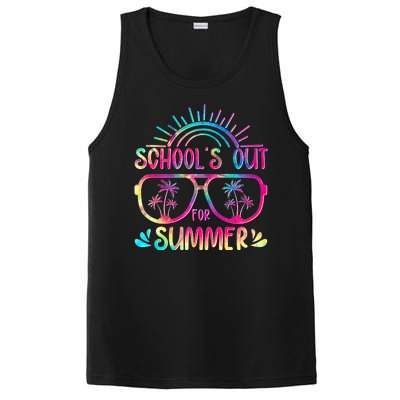 School's Out For Summer Tie Dye PosiCharge Competitor Tank