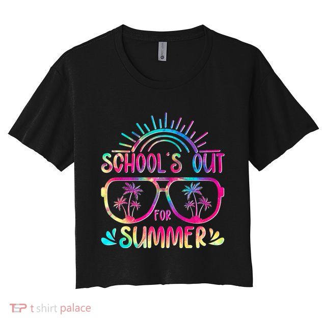 School's Out For Summer Tie Dye Crop Top