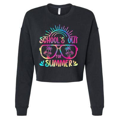 School's Out For Summer Tie Dye Cropped Pullover Crew