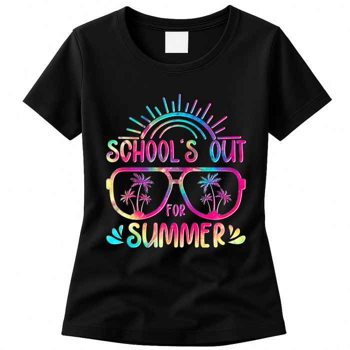 School's Out For Summer Tie Dye Womens T-Shirt