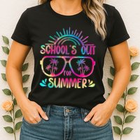 School's Out For Summer Tie Dye Womens T-Shirt