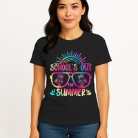 School's Out For Summer Tie Dye Womens T-Shirt
