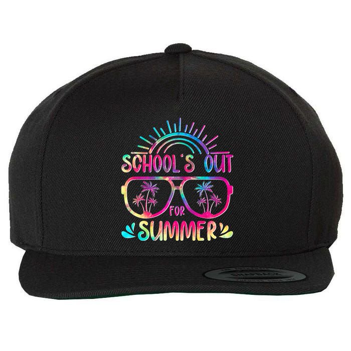 School's Out For Summer Tie Dye Wool Snapback Cap