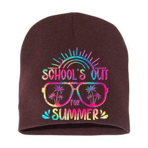 School's Out For Summer Tie Dye Short Acrylic Beanie