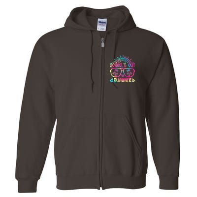 School's Out For Summer Tie Dye Full Zip Hoodie