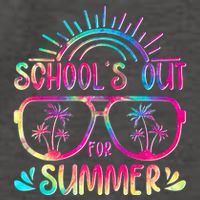 School's Out For Summer Tie Dye Vector Backpack