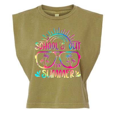 School's Out For Summer Tie Dye Garment-Dyed Women's Muscle Tee