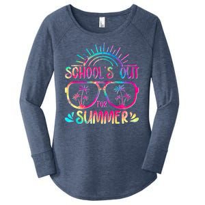 School's Out For Summer Tie Dye Women's Perfect Tri Tunic Long Sleeve Shirt