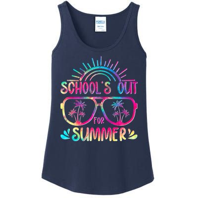 School's Out For Summer Tie Dye Ladies Essential Tank