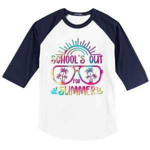 School's Out For Summer Tie Dye Baseball Sleeve Shirt