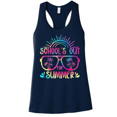 School's Out For Summer Tie Dye Women's Racerback Tank