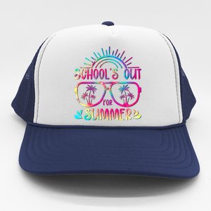 School's Out For Summer Tie Dye Trucker Hat