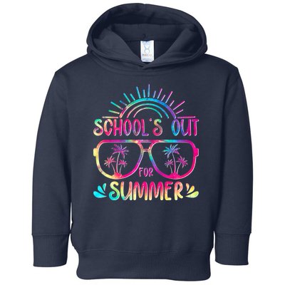 School's Out For Summer Tie Dye Toddler Hoodie