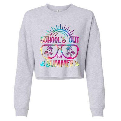 School's Out For Summer Tie Dye Cropped Pullover Crew