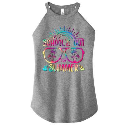 School's Out For Summer Tie Dye Women's Perfect Tri Rocker Tank