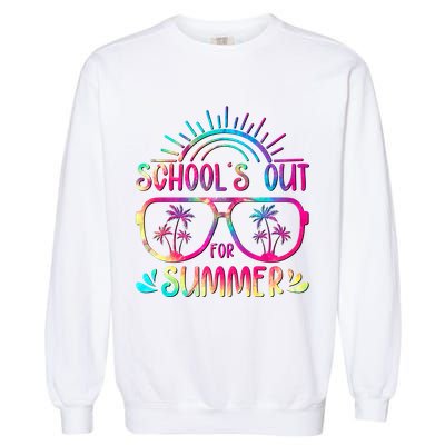 School's Out For Summer Tie Dye Garment-Dyed Sweatshirt