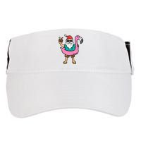 Santa On Flamingo Floatie Cute Christmas In July Xmas Summer Adult Drive Performance Visor