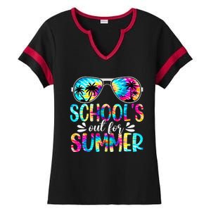 Schools Out For Summer Last Day Of School Student Teacher Ladies Halftime Notch Neck Tee