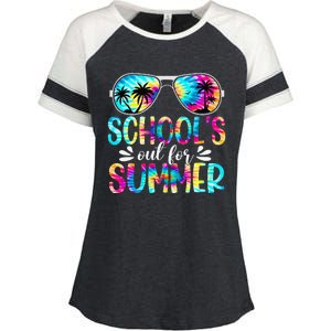 Schools Out For Summer Last Day Of School Student Teacher Enza Ladies Jersey Colorblock Tee