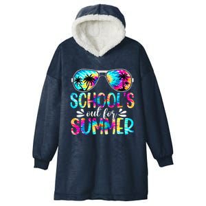 Schools Out For Summer Last Day Of School Student Teacher Hooded Wearable Blanket