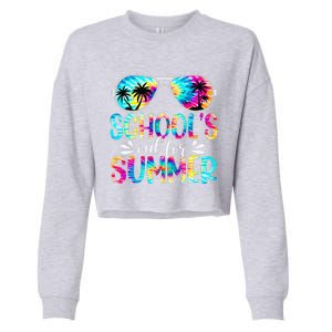 Schools Out For Summer Last Day Of School Student Teacher Cropped Pullover Crew