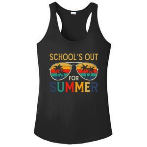 Schools Out For Summer Retro Last Day Of School Teacher Boy Ladies PosiCharge Competitor Racerback Tank