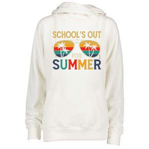 Schools Out For Summer Retro Last Day Of School Teacher Boy Womens Funnel Neck Pullover Hood