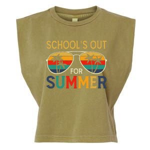 Schools Out For Summer Retro Last Day Of School Teacher Boy Garment-Dyed Women's Muscle Tee