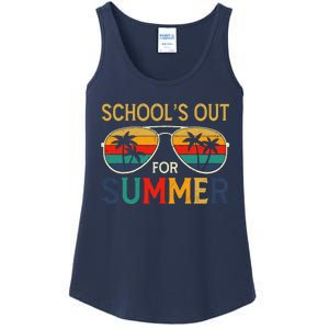 Schools Out For Summer Retro Last Day Of School Teacher Boy Ladies Essential Tank