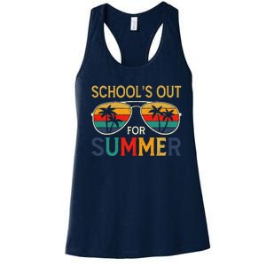 Schools Out For Summer Retro Last Day Of School Teacher Boy Women's Racerback Tank