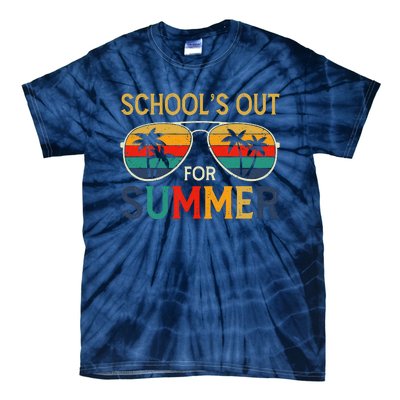 Schools Out For Summer Retro Last Day Of School Teacher Boy Tie-Dye T-Shirt