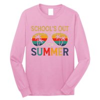 Schools Out For Summer Retro Last Day Of School Teacher Boy Long Sleeve Shirt