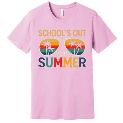 Schools Out For Summer Retro Last Day Of School Teacher Boy Premium T-Shirt