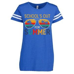 Schools Out For Summer Retro Last Day Of School Teacher Boy Enza Ladies Jersey Football T-Shirt