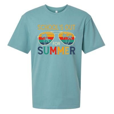 Schools Out For Summer Retro Last Day Of School Teacher Boy Sueded Cloud Jersey T-Shirt