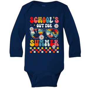 Schools Out For Summer Last Day Of School Teacher Baby Long Sleeve Bodysuit