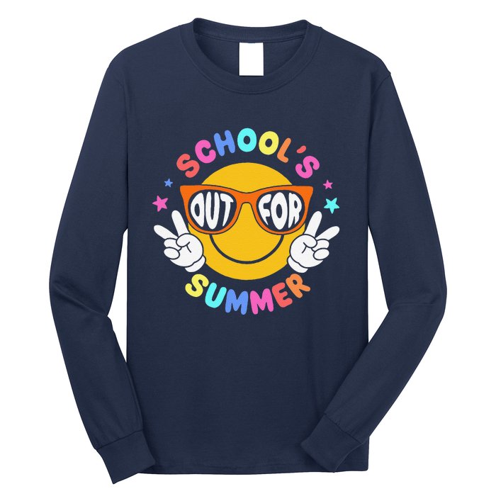 Schools Out For Summer Teacher Students Last Day Of School Long Sleeve Shirt