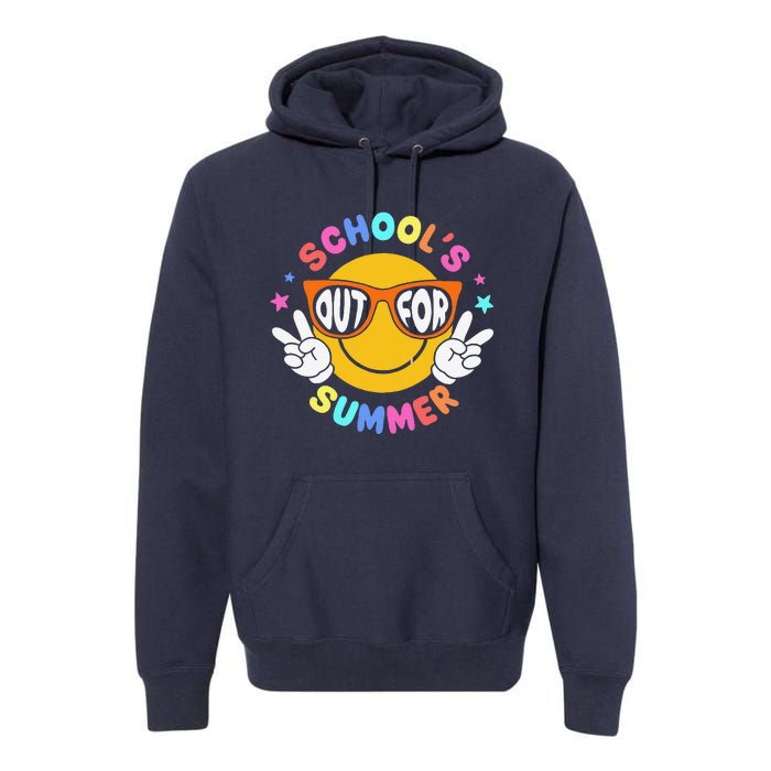 Schools Out For Summer Teacher Students Last Day Of School Premium Hoodie