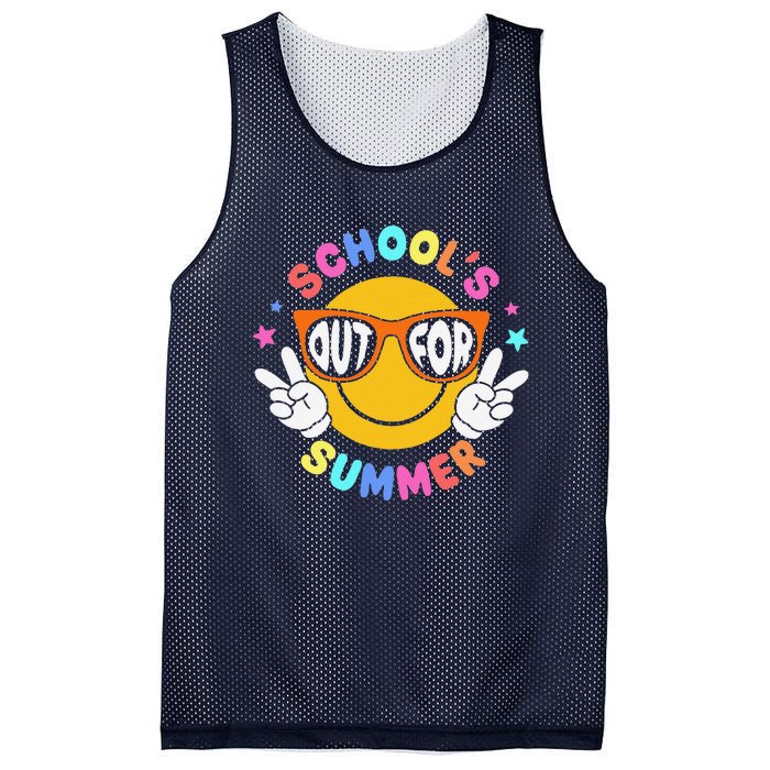 Schools Out For Summer Teacher Students Last Day Of School Mesh Reversible Basketball Jersey Tank