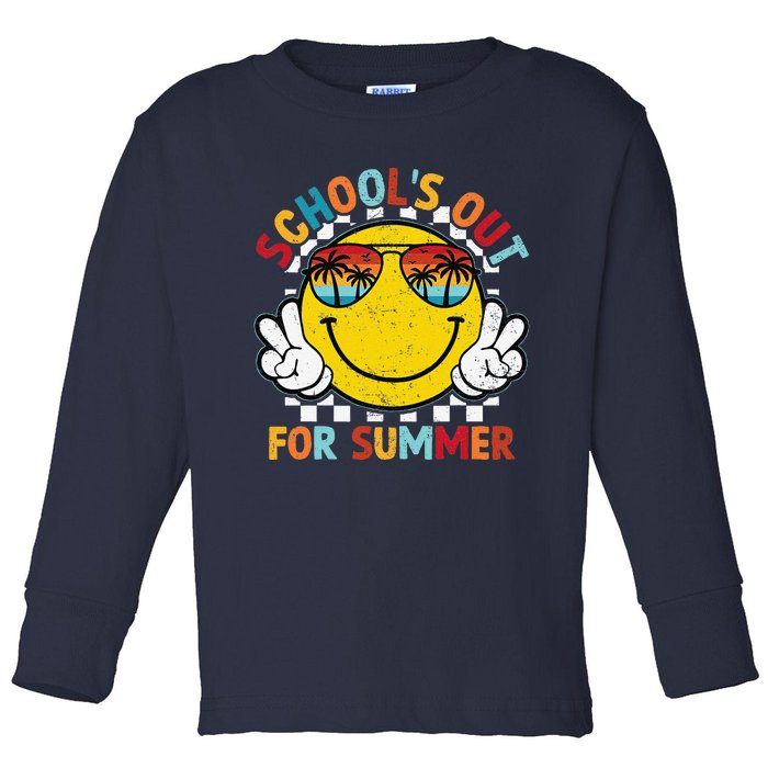 Schools Out For Summer Last Day Of School Teacher Toddler Long Sleeve Shirt