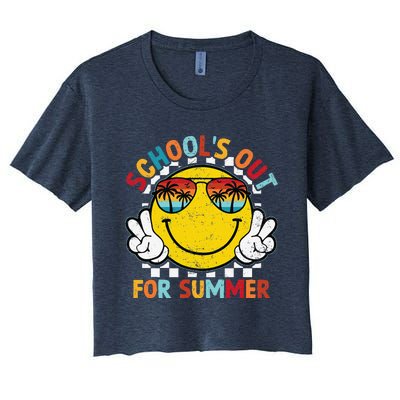 Schools Out For Summer Last Day Of School Teacher Women's Crop Top Tee