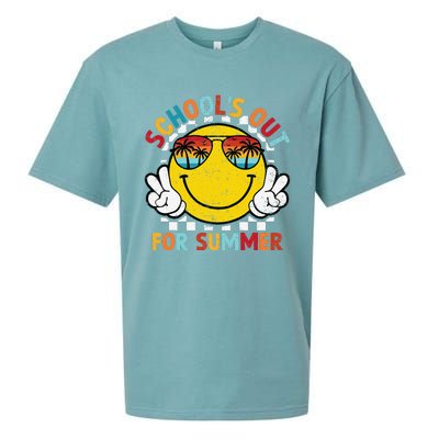 Schools Out For Summer Last Day Of School Teacher Sueded Cloud Jersey T-Shirt