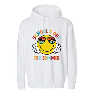 Schools Out For Summer Last Day Of School Teacher Garment-Dyed Fleece Hoodie