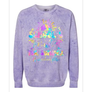 SchoolS Out For Summer Lunch Lady Life Last Day Of School Colorblast Crewneck Sweatshirt