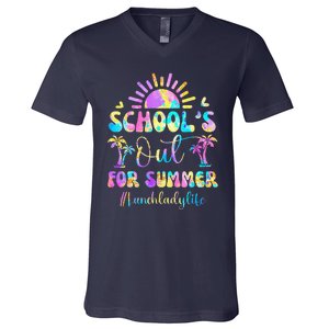 SchoolS Out For Summer Lunch Lady Life Last Day Of School V-Neck T-Shirt