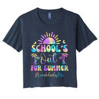 SchoolS Out For Summer Lunch Lady Life Last Day Of School Women's Crop Top Tee