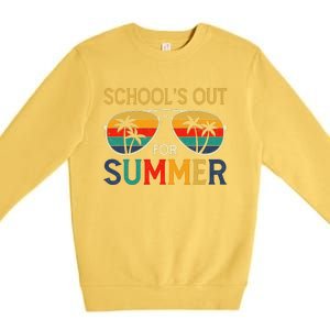 Schools Out For Summer Retro Last Day Of School Teacher Boy Premium Crewneck Sweatshirt