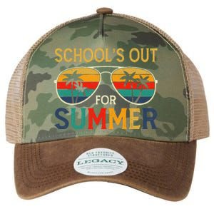 Schools Out For Summer Retro Last Day Of School Teacher Boy Legacy Tie Dye Trucker Hat